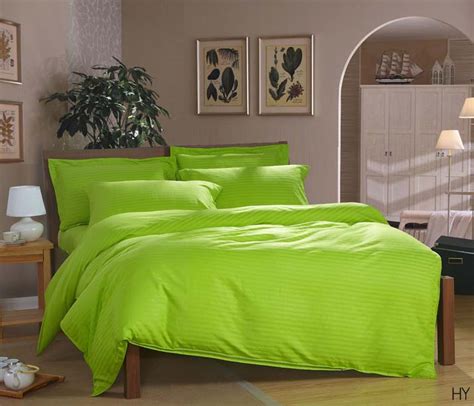 Solid Color Apple Green Twin Full Queen King Size Cotton 3 4pcs Bedding