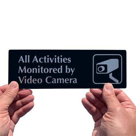 Activities Monitored By Video Camera Sign for Door, SKU: DP-0003