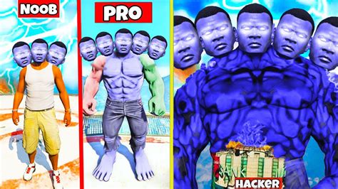 UPGRADING NOOB BLUE HULK FRANKLIN INTO GOD MONSTER SUPER HACKER BLUE