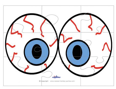 Printable Eyes 3 Large Piece Puzzle Coolest Free Printables