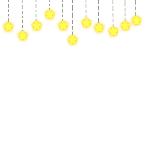 Hanging Star Shaped String Lights 24595899 PNG