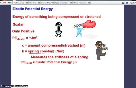 Elastic Potential Energy Notes And Problem Youtube