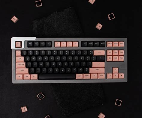 Black Pink Two Colors Msa Profile Keys Double Shot Keycaps S Computer