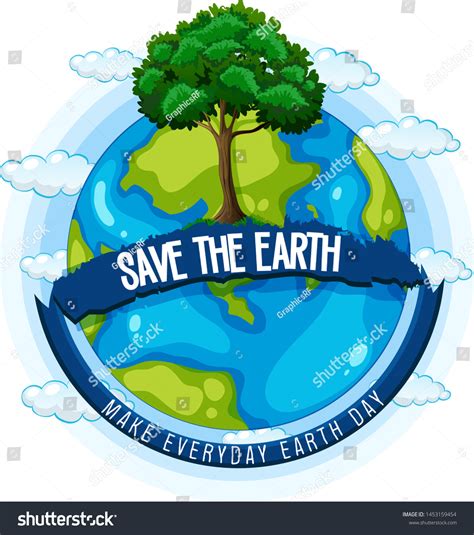 Save Earth Poster Illustration: Vector có sẵn (miễn phí bản quyền) 1453159454 | Shutterstock