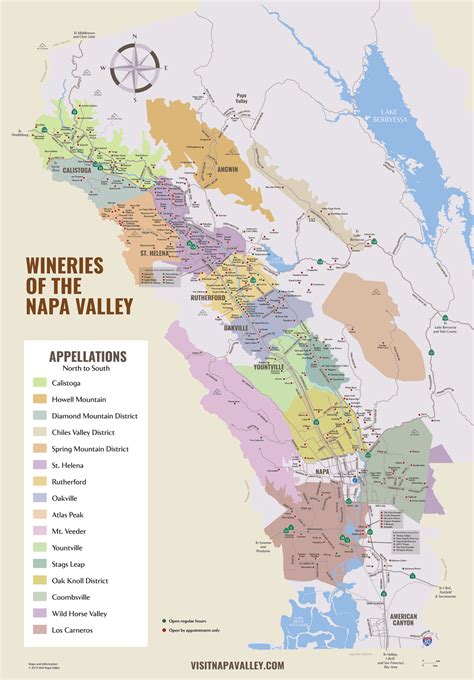 Napa Wine Map California Usa Digital Ubicaciondepersonascdmxgobmx