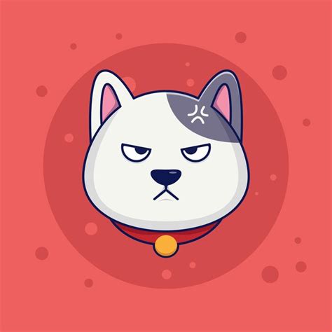 Emoji De Gato Enojado Vector Premium