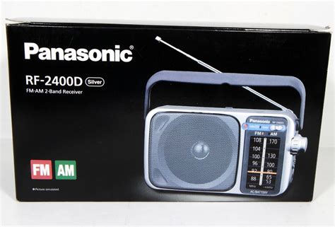 PANASONIC PORTABLE RF 2400D FM AM 2 BAND RECEIVER SILVER NEW OPEN BOX