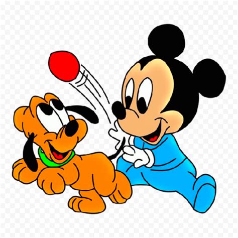 Pluto And Mickey Mouse Babies Playing Clipart PNG Citypng