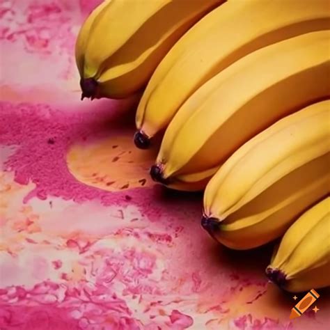 Image Of Pink Bananas And A Shaved Carpet