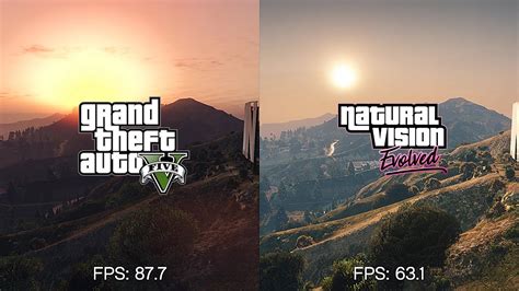 GTA 5 NaturalVision Evolved Vs Vanilla Benchmark Comparison In