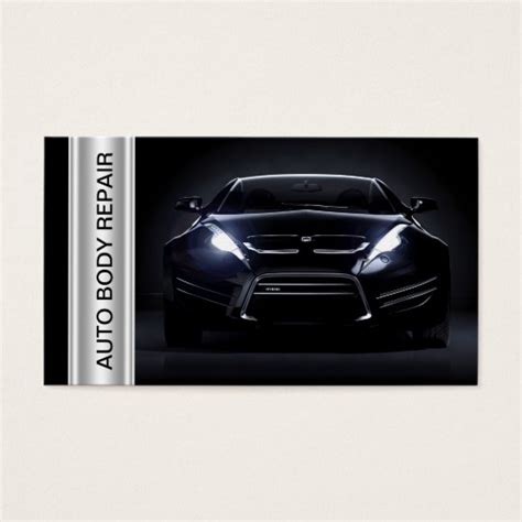 Auto Body Collision Shop Business Cards