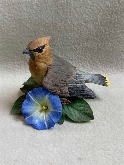 Vintage Lenox Porcelain Cedar Waxwing Bird Figurine Bcd Etsy