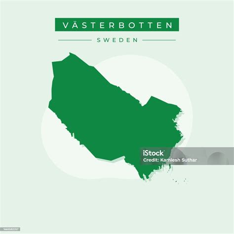 Vector Illustration Vector Of Vasterbotten Map Sweden Stock