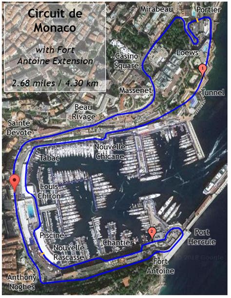 Map Of Monaco F1 Circuit