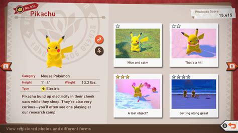 Pikachu Photodex New Pokémon Snap Wiki Grindosaur