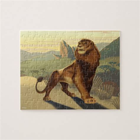 Lion King Simba On Pride Lands Jigsaw Puzzle Zazzle