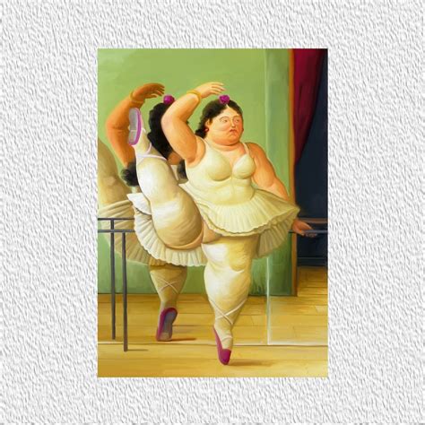 Art Fernando Botero The Ballerina Oil Painting Contemporary Etsy