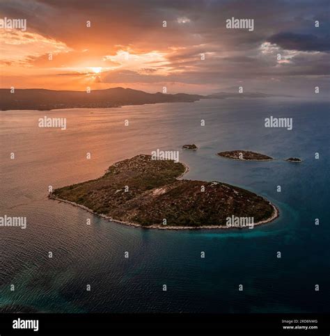 Galesnjak Croatia Aerial Panoramic View Of The Beautiful Heart