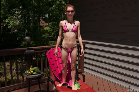 Bikini Girl Having Fun With A Cucumber SkinnyHQ