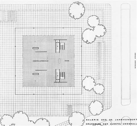 Plan Of The Neue National Galerie By Ludwig Mies Van Der Rohe Ludwig