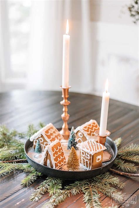 Simple Tiny Gingerbread Village Christmas Centerpiece The Diy Mommy