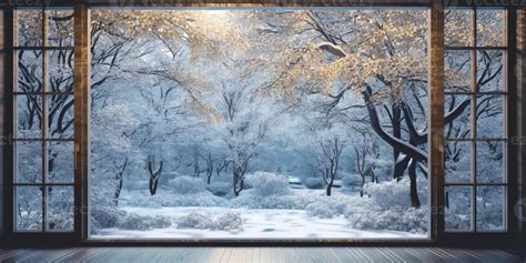 Winter view from window blurred background, 26189661 Stock Photo at