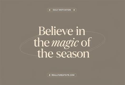 Minimalist Believe In The Magic Of The Season Motivational Poster