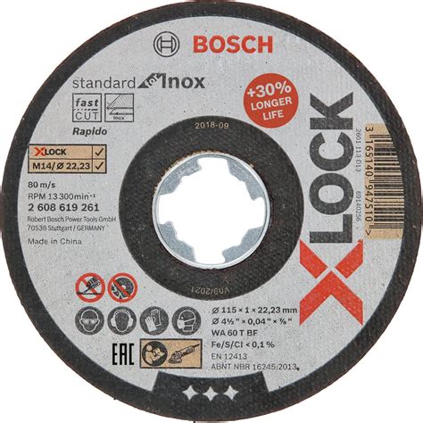 Bosch Accessories Disque à Tronçonner à Surface Plate 10 pièces