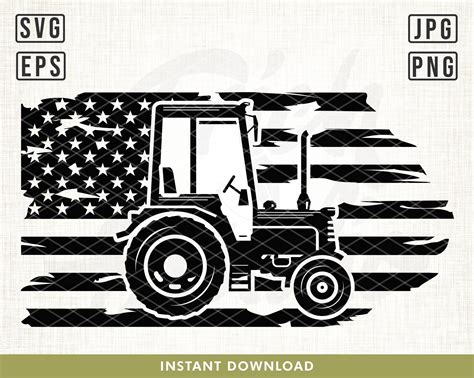 USA Farm Tractor Svg Us Tractor Svg Farm Tractor Png Etsy