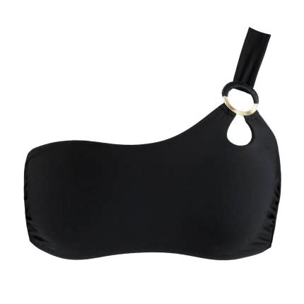 Aubade Haut Maillot Bain brassière asymétrique Secret Cove Noir Effetdesoi