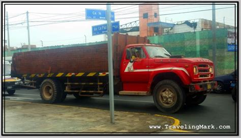 Large Truck Transporting Bricks Used Its Size to Force Way Through ...