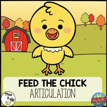 Digital Feed The Chick Articulation Boom Cards By Miss B SLP TPT