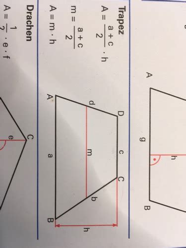 Geometrische Formeln Flashcards Quizlet