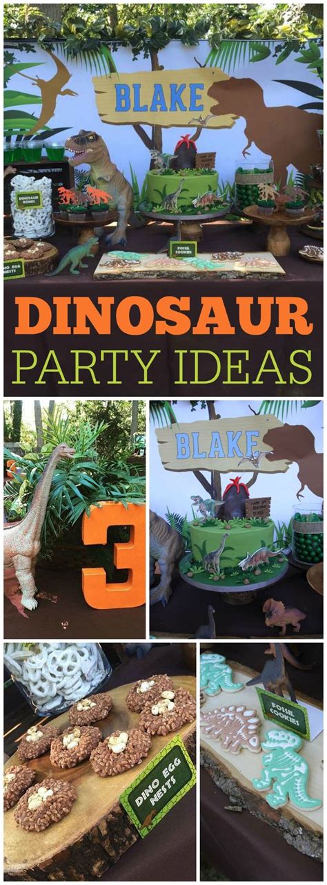 This Dinosaur Party Has Great Ideas Check Out The Edible Dino Egg Nests On Slide 5 See More