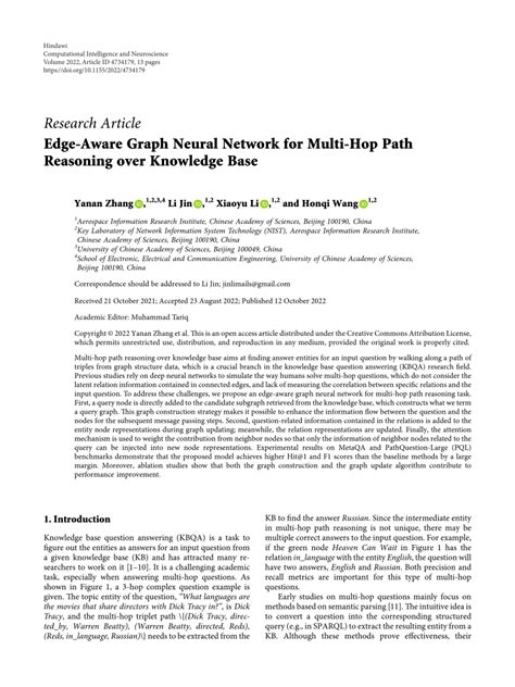 Pdf Edge Aware Graph Neural Network For Multi Hop Path Reasoning Over