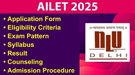 Ailet Eligibility Criteria Exam Date Application Form