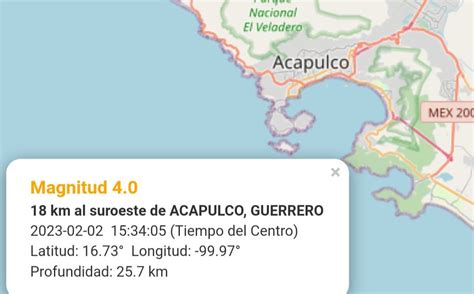 Se Registra Sismo Magnitud 4 0 Al Suroeste De Acapulco El Sur