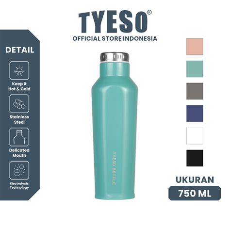 Jual Tyeso Botol Minum Ml Ts Tumbler Tali Silikon Cup Vacuum