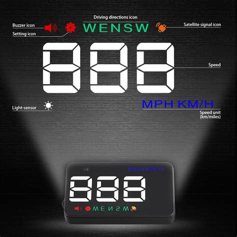 Auto HUD GPS Speedometer Speedo Head Up Display Di... – Grandado