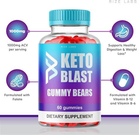 Keto Blast Acv Gummy Bears Advanced Formula 60 Gummies