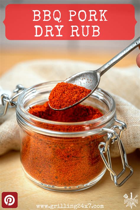 Bbq Dry Rub Seasoning For Pork Loin Grilling 24x7