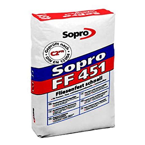 Sopro Ff Kg Fliesenfest Fliesenkleber Flexkleber Schnell Kleber