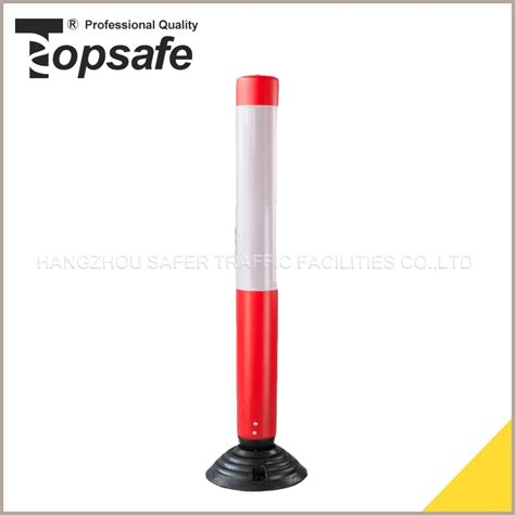 Flexible Traffic Safety Pole Warning Pillar Plastic Marker Barrier