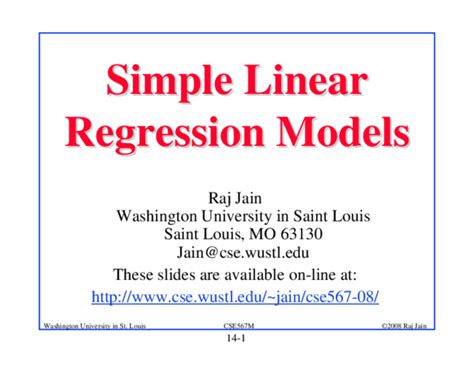 Pdf Simple Linear Simple Linear Regression Models Regression Models