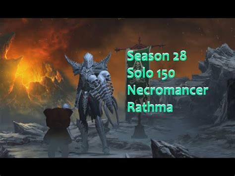 Diablo Season Solo Necromancer Greater Rift Rathma Youtube