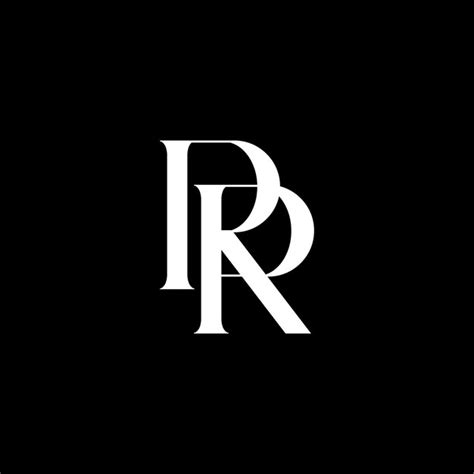 premium vector creative monogram letter rp vector logo illustration