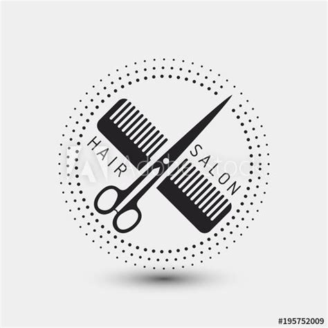 Scissors Comb Logo Vector Hair Salon Illustration Vector Logo Hair