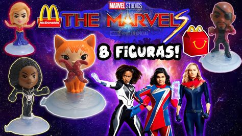 CAJITA FELIZ THE MARVELS MC DONALDS SON 8 FIGURAS NUEVA