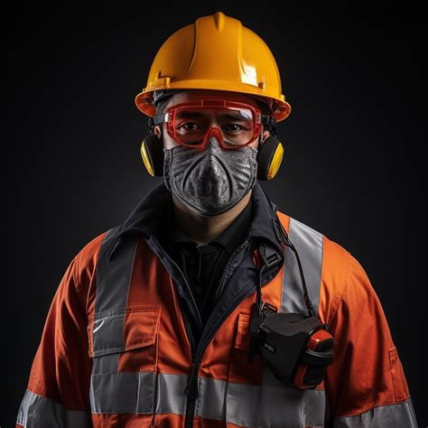 Premium Photo Construction Worker With Personal Protective Equipment