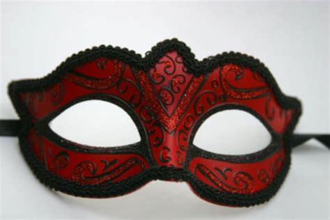 Red and Black Masquerade Mask for Masked Ball - Etsy